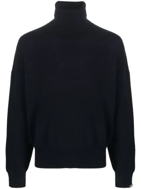 extreme cashmere roll neck knitted jumper