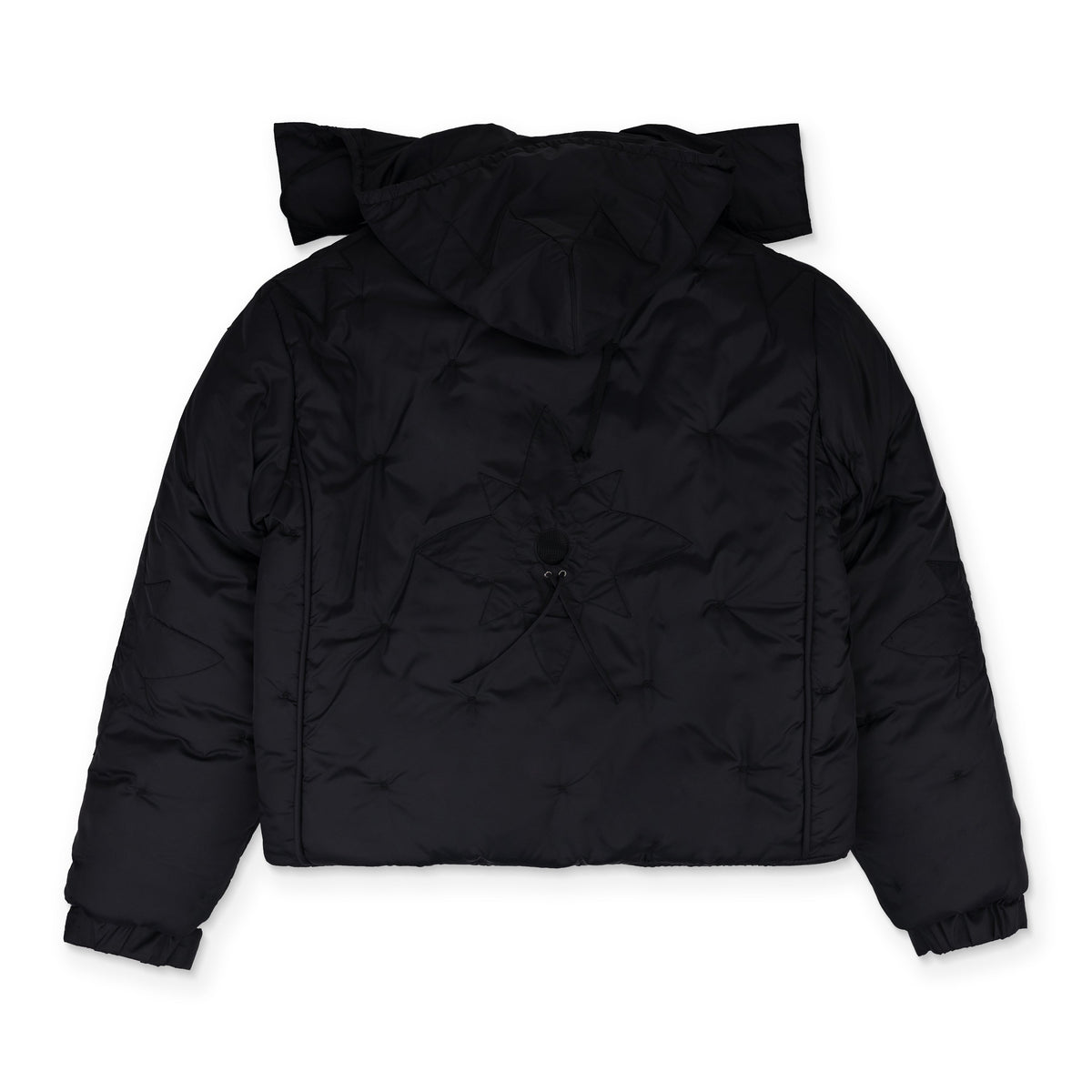 Black Flower Puffer Jacket