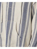 Kuro stripe linen parka