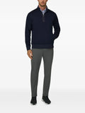 Boggi Milano quarter-zip sweatshirt in wool blend wooltech