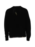 Undercover button-fastening knitted sweater