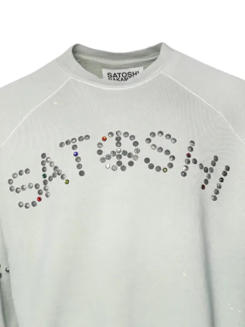 SATOSHI NAKAMOTO star-studded crew-neck sweater