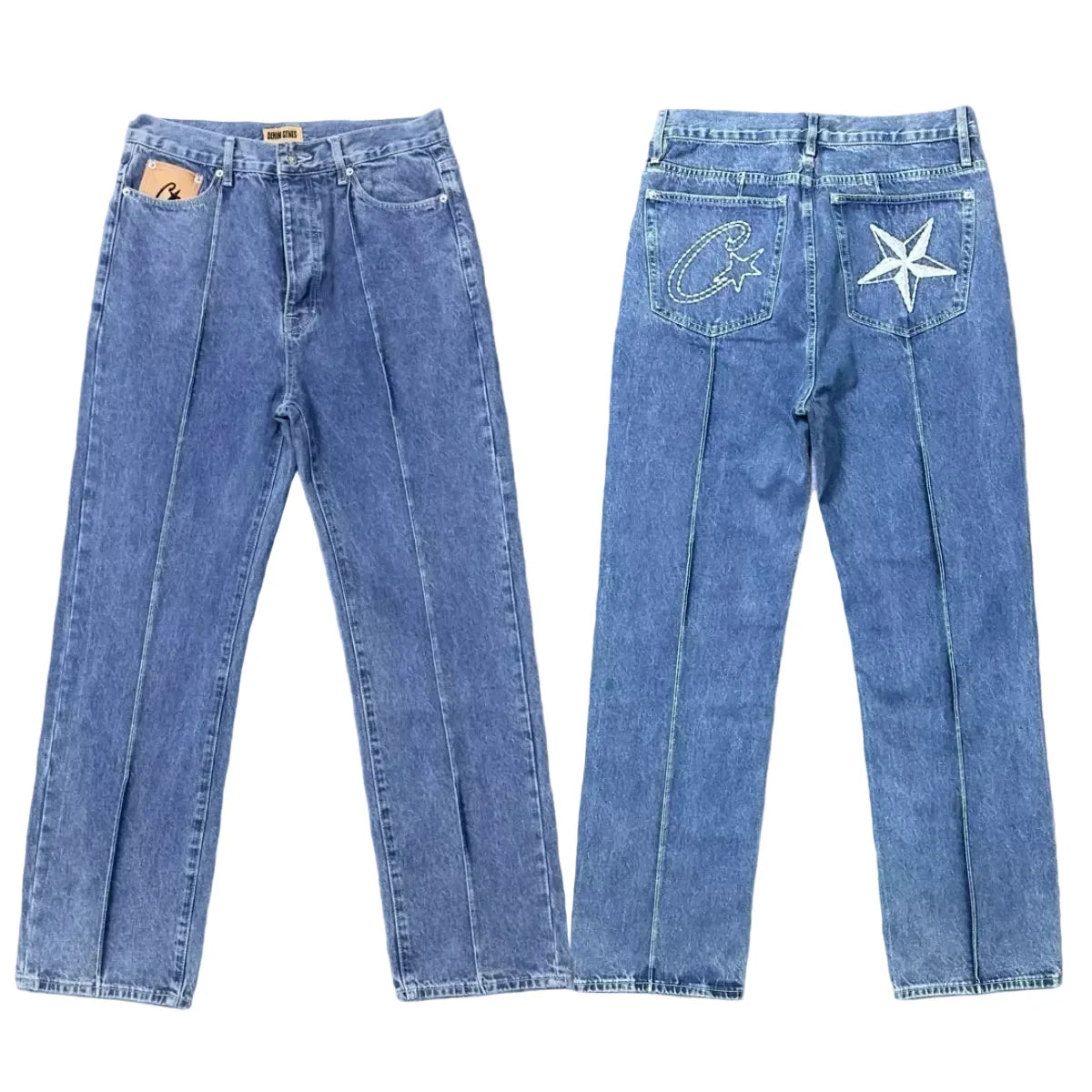 Corteiz Heavyweight Denim Pants Light blue