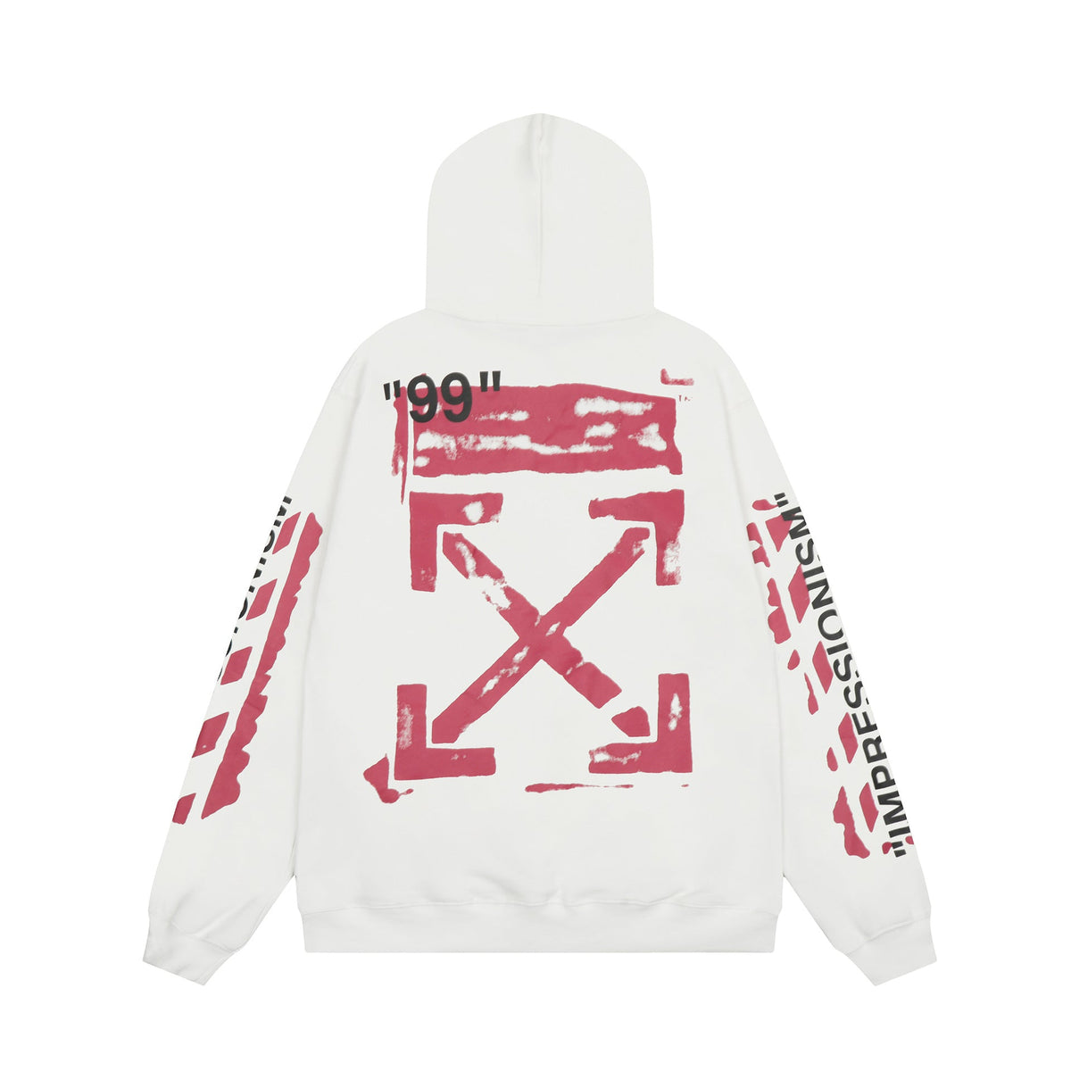 Off‑White Multi‑Arrow Abstract Graphic Oversized Hoodie Streetwear