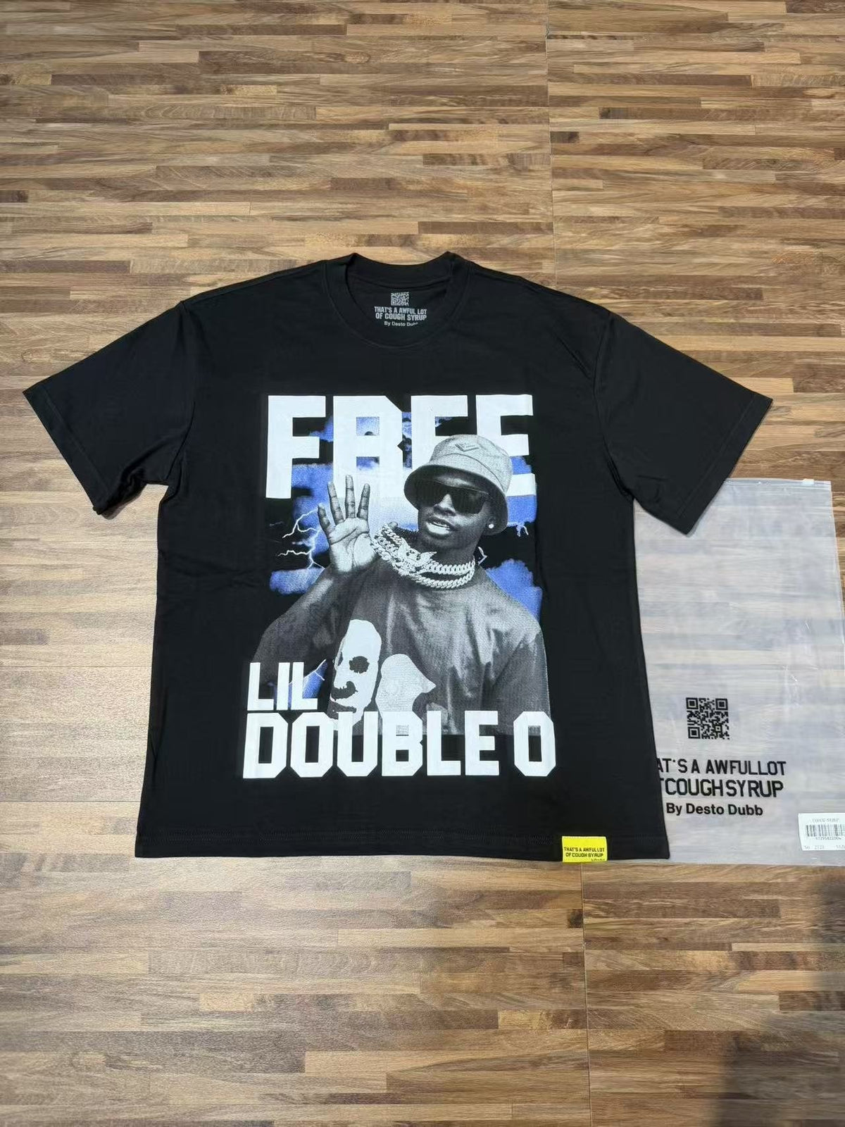 THAT'S A AWFUL LOT OF COUGH SYRUP White & Blue Graphic T-Shirt