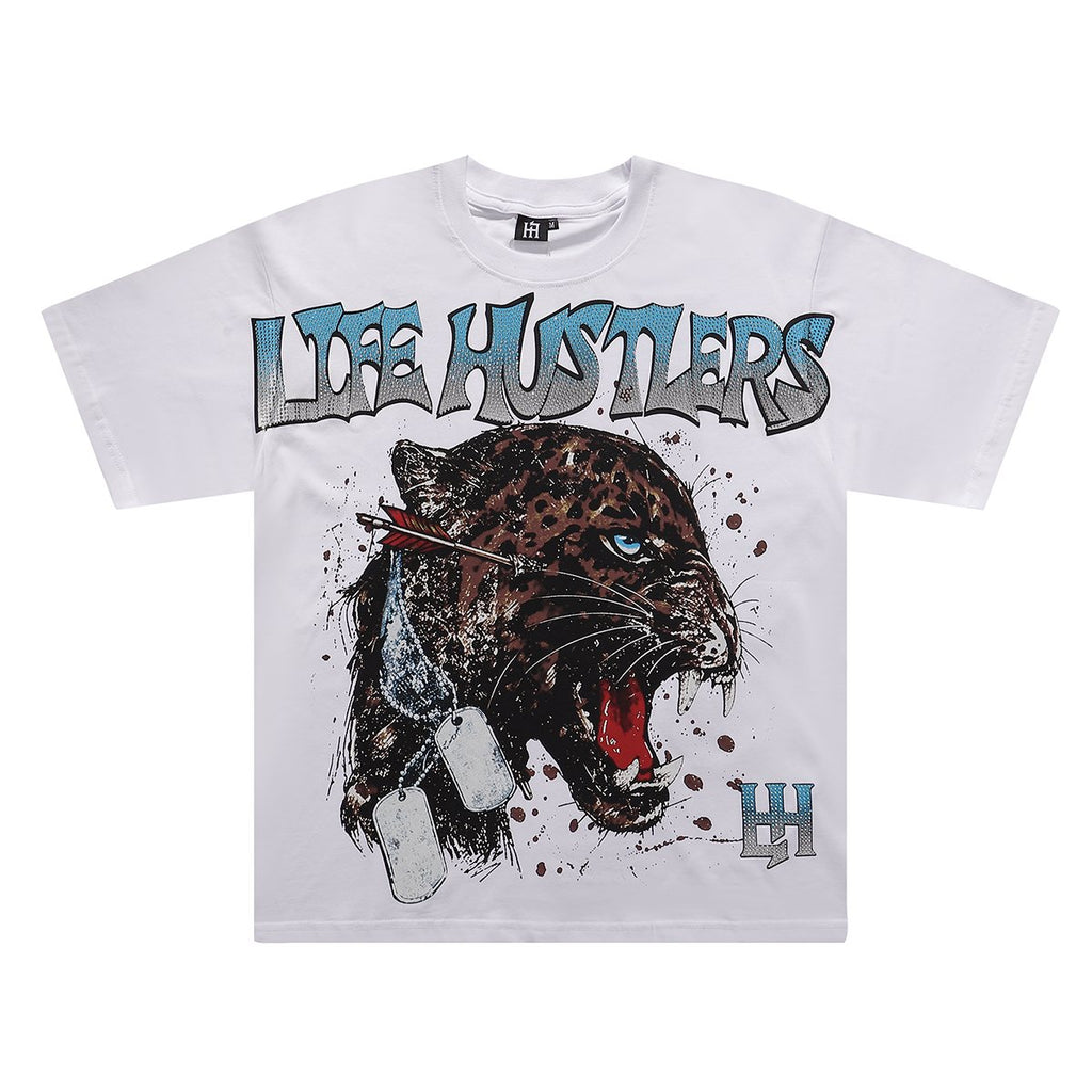 Life Hustlere Leopard Graphic T-Shirt