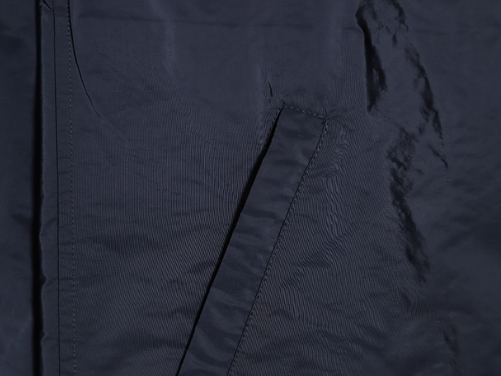 Burberry Flocked Equestrian Knight Embroidered Hooded Jacket - Dark Navy